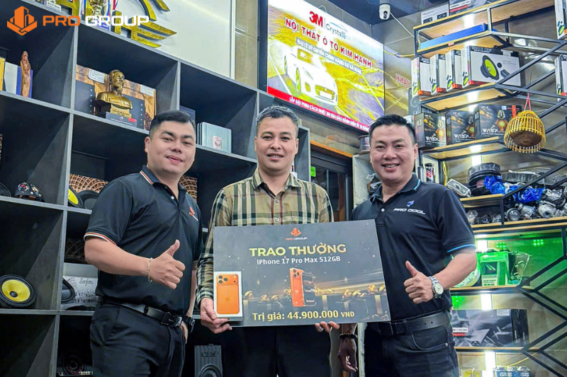 Chúc mừng Đại Lý NỘI THẤT Ô TÔ KIM HẠNH sở hữu IPHONE 17 PRO MAX TRỊ GIÁ 44,9 TRIỆU ĐỒNG!